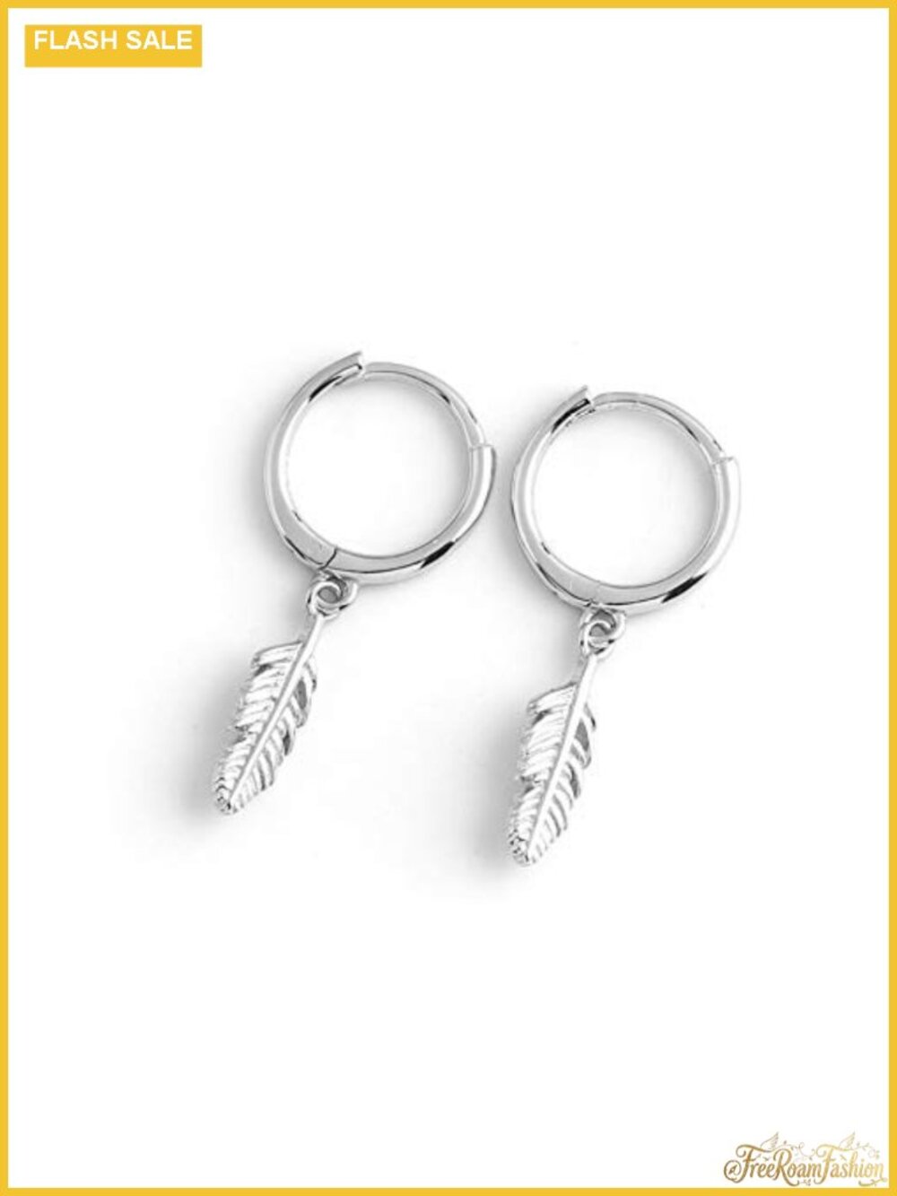 Sterling Silver Huggie Hoop Earrings with CZ Charms Dangle Dainty